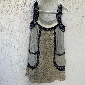Y2k cottage core floral dress with pockets